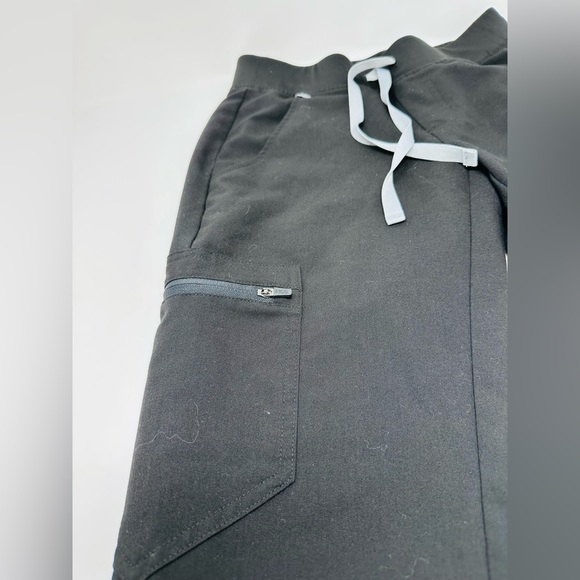 Figs Zamora Jogger Scrub Pants Black Pull On Drawstring  XXS - Picture 5 of 12